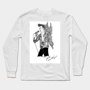 Morriss Original Ink Drawing Print Long Sleeve T-Shirt